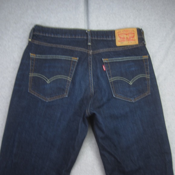 Levis 541 Jeans Mens 31x34 Blue Athletic Taper Fit Stretch Dark Wash Denim - Picture 4 of 16